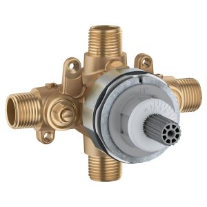 Flash Shower Rough-In Valve With Universal Inlets/Outlets With Screwdriver Stops