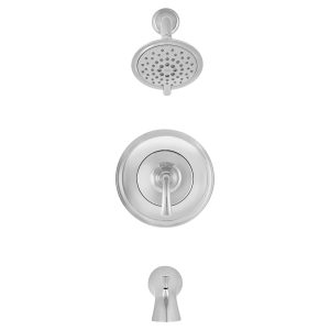 Patience 1.8 gpm/6.6 L/min Tub and Shower Trim Kit With Water-Saving 3-Function Showerhead, Double Ceramic Pressure Balance Cartridge With Lever Handle