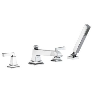 Town Square S Bathub Faucet With Lever Handles and Personal Shower for Flash Rough-in Valve