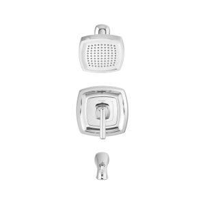 Edgemere 2.5 gpm/9.5 L/min Tub and Shower Trim Kit With Showerhead, Double Ceramic Pressure Balance Cartridge With Lever Handle