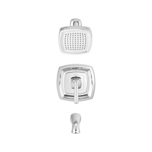 Edgemere 1.8 gpm/6.8 L/min Tub and Shower Trim Kit With Water-Saving Showerhead, Double Ceramic Pressure Balance Cartridge With Lever Handle