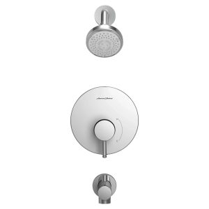 Serin 1.75 gpm/6.6 L/min Tub and Shower Trim Kit With Water-Saving 3-Function Shower Head, Double Ceramic Pressure Balance Cartridge With Lever Handle