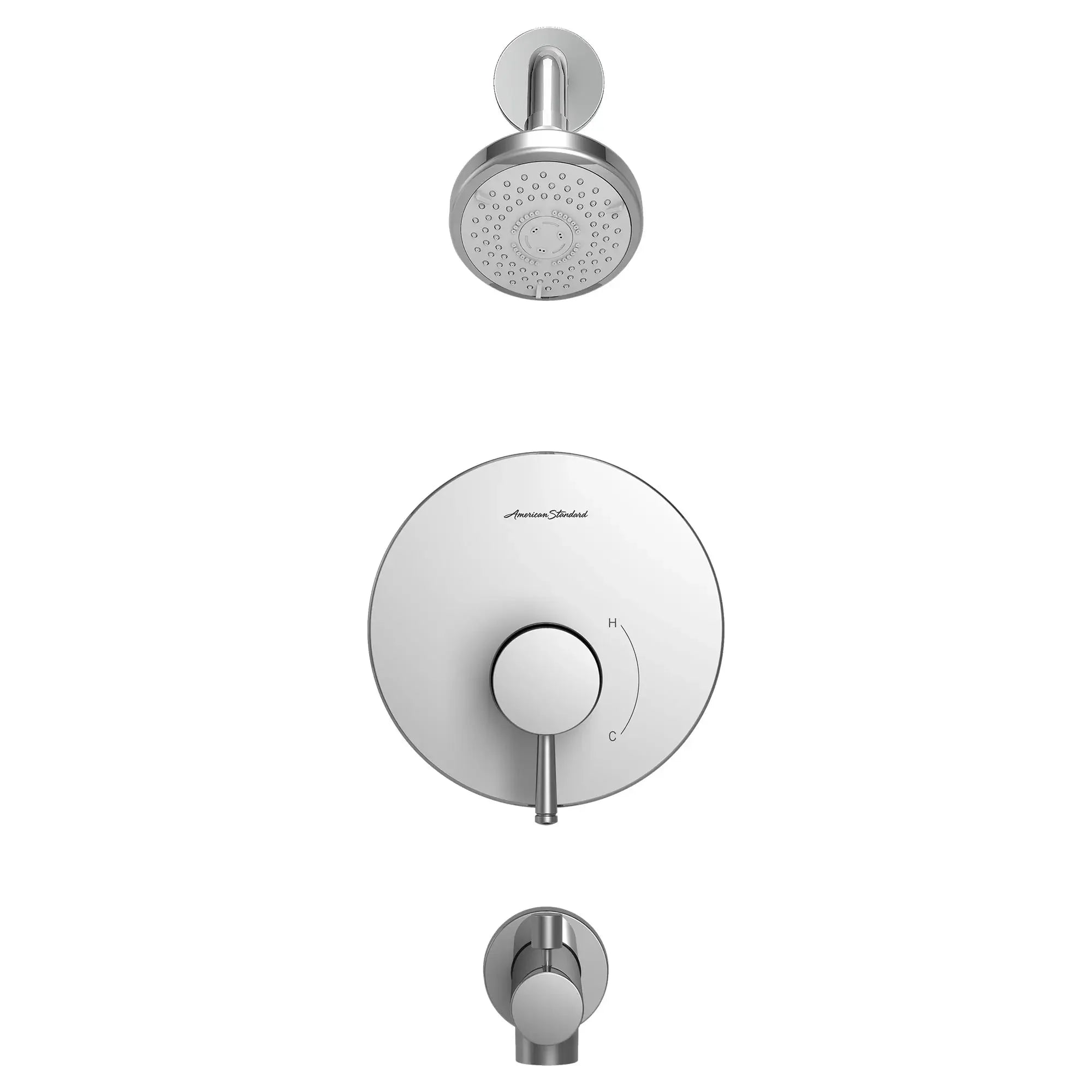Serin 1.75 gpm/6.6 L/min Tub and Shower Trim Kit With Water-Saving 3-Function Shower Head, Double Ceramic Pressure Balance Cartridge With Lever Handle