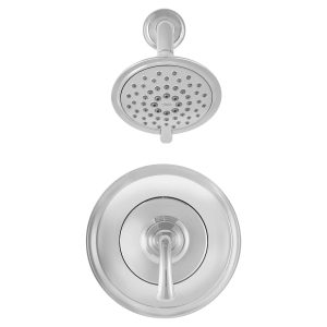 Patience 2.5 gpm/9.5 L/min Shower Trim Kit With 3-Function Showerhead, Double Ceramic Pressure Balance Cartridge With Lever Handle