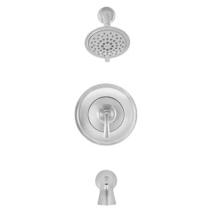 Patience 2.5 gpm/9.5 L/min Tub and Shower Trim Kit With 3-Function Showerhead, Double Ceramic Pressure Balance Cartridge With Lever Handle