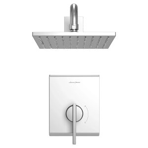 Times Square 2.5 gpm/9.5 L/min Shower Trim Kit With Rain Showerhead, Double Ceramic Pressure Balance Cartridge With Lever Handle