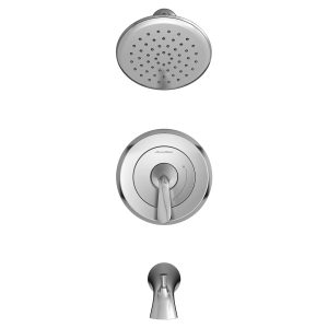 Fluent 1.8 gpm/6.8 L/min Tub and Shower Trim Kit With Water-Saving Showerhead, Double Ceramic Pressure Balance Cartridge With Lever Handle