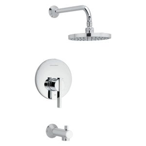 Berwick 2.5 gpm/9.5 L/min Tub and Shower Trim Kit With Rain Showerhead, Double Ceramic Pressure Balance Cartridge and Lever Handle