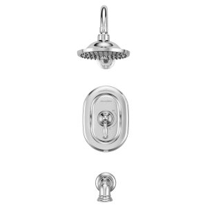 Quentin 2.5 gpm/9.5 L/min Tub and Shower Trim Kit With Rain Showerhead, Double Ceramic Pressure Balance Cartridge With Lever Handle