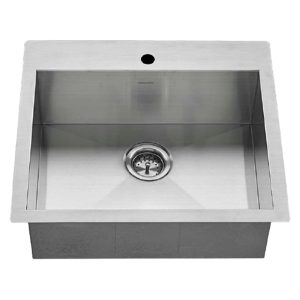 Edgewater 25 x 22-Inch Stainless Steel 1-Hole Undermount Single-Bowl Kitchen Sink