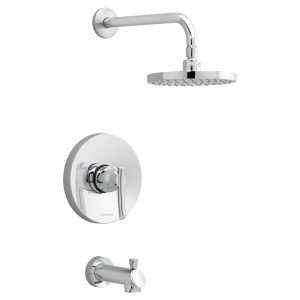 Green Tea 2.5 GPM Tub and Shower Trim Kit with Rain Showerhead and Lever Handle