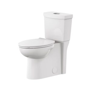 Clean 1.28 GPF/4.8 LPF 1.0 GPF/3.8 LPF Dual Flush Chair Height Elongated-Front 12-in. Rough-In Toilet with Seat