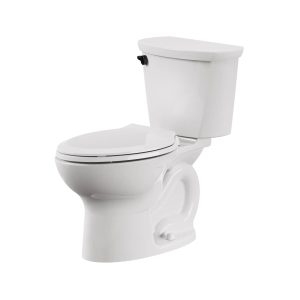 Cadet PRO Two-Piece 1.28 gpf/4.8 Lpf Chair Height Elongated Toilet With Matte Black Trip Lever Less Seat