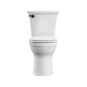 Champion PRO Two-Piece 1.28 gpf/4.8 Lpf Chair Height Round Front Toilet With Matte Black Trip Lever Less Seat