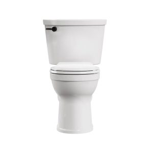 Cadet PRO Two-Piece 1.28 gpf/4.8 Lpf Chair Height Round Front Toilet With Matte Black Trip Lever Less Seat