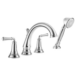 Delancey Bathtub Faucet With  Lever Handles and Personal Shower for Flash Rough-In Valve