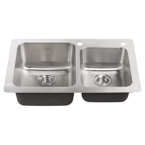 Montvale 33 x 22-Inch Stainless Steel Double-Bowl Kitchen Sink
