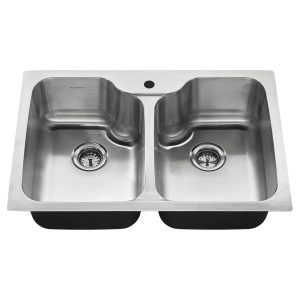 Tulsa 33 x 22-Inch Stainless Steel Double-Bowl Kitchen Sink
