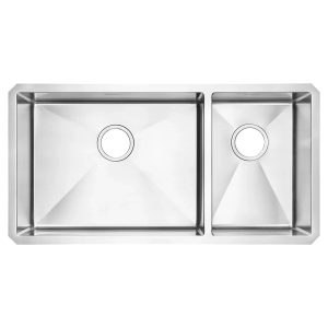 Pekoe 35 x 18-Inch Stainless Steel Undermount Double-Bowl Kitchen Sink